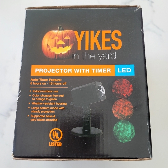 NEW Yikes In The Yard Halloween Projector with timer LED x 4 - Picture 4 of 8